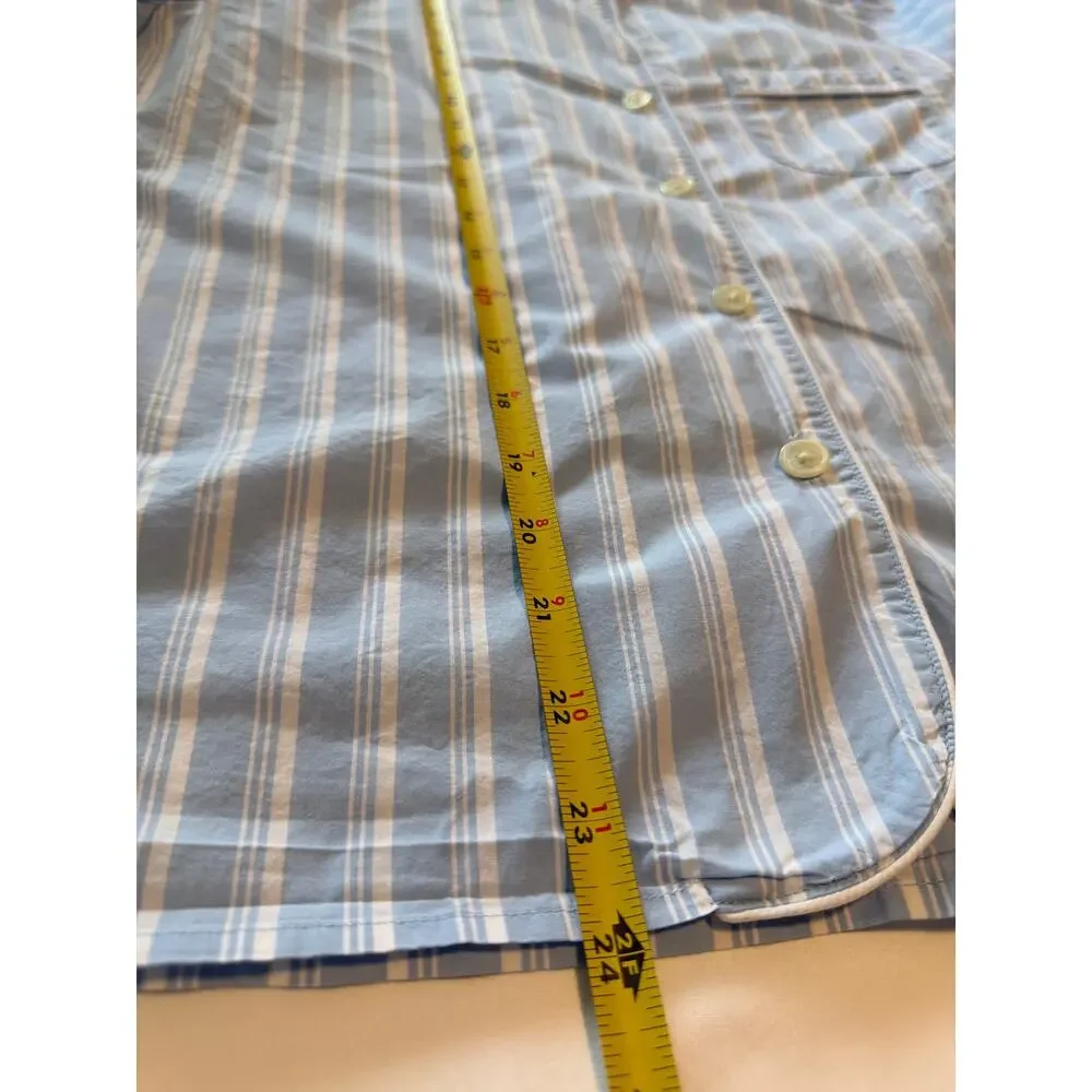 J.Crew Women’s Cotton poplin blue & white stripe pajama short set, XS